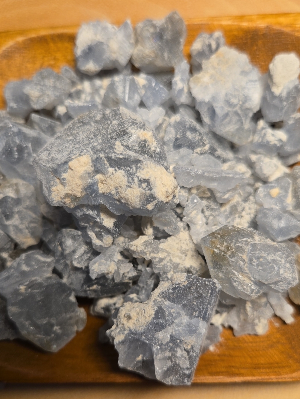 Light Blue Chalcedony Rough Stone Chunks